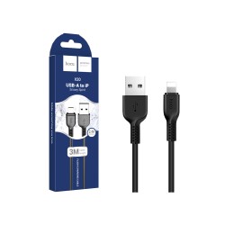 Cabo de Carregamento Hoco X20 Flash Lightning 3M Preto